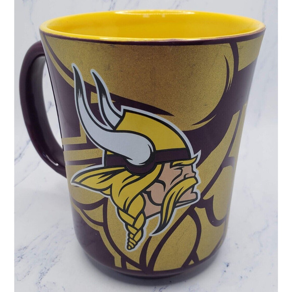 NFL Minnesota Vikings Memory Company Purple and Gold Ceramic Coffee Mug - Picture 1 of 8